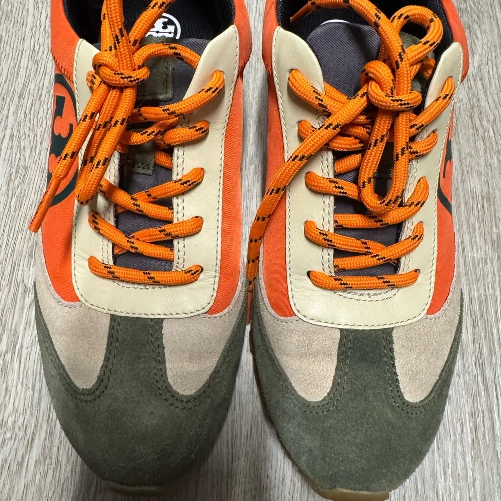 Tory Burch Orange and Black Sneakers - Picture 6 of 8